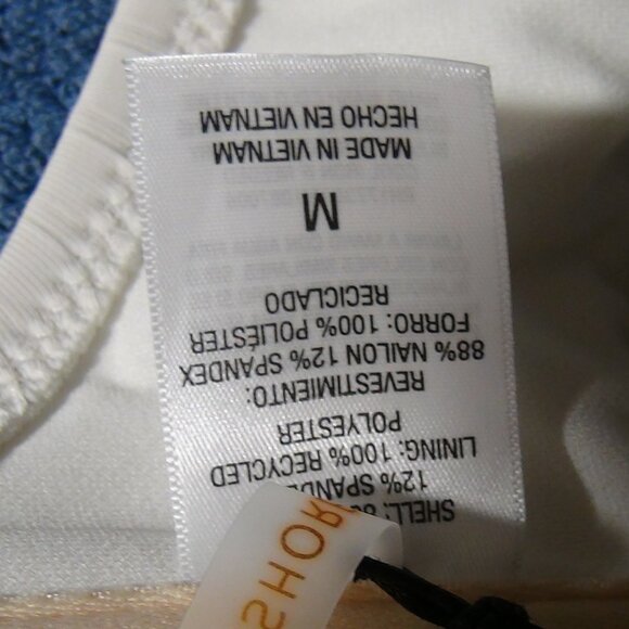 Shade & Shore Womens Ribbed 1-Shoulder Cut-Out Cheeky 1 Piece Swimsuit Ivory Siz - Picture 15 of 16